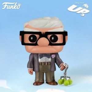 Funko Pop! Disney Up Figure with Black Glasses and Green Balloons